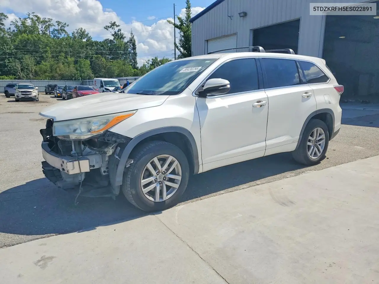 2014 Toyota Highlander Le VIN: 5TDZKRFH5ES022891 Lot: 58438256