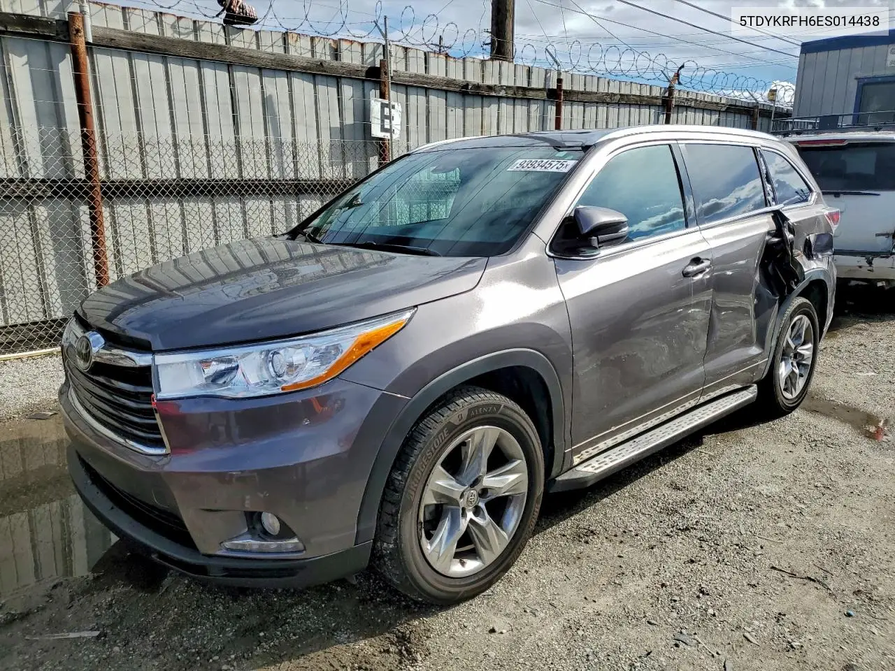 5TDYKRFH6ES014438 2014 Toyota Highlander Limited