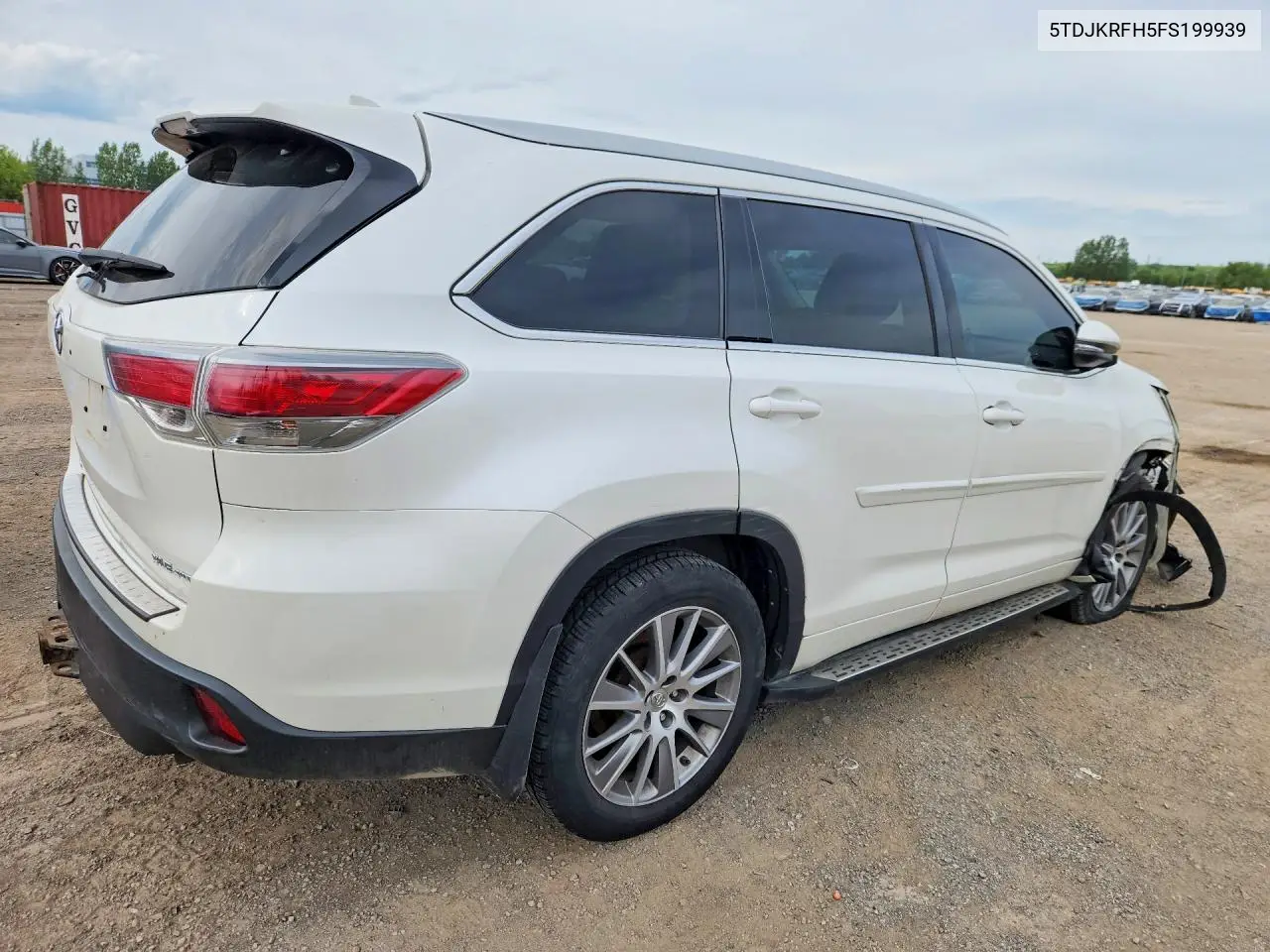 2015 Toyota Highlander Xle VIN: 5TDJKRFH5FS199939 Lot: 56289526