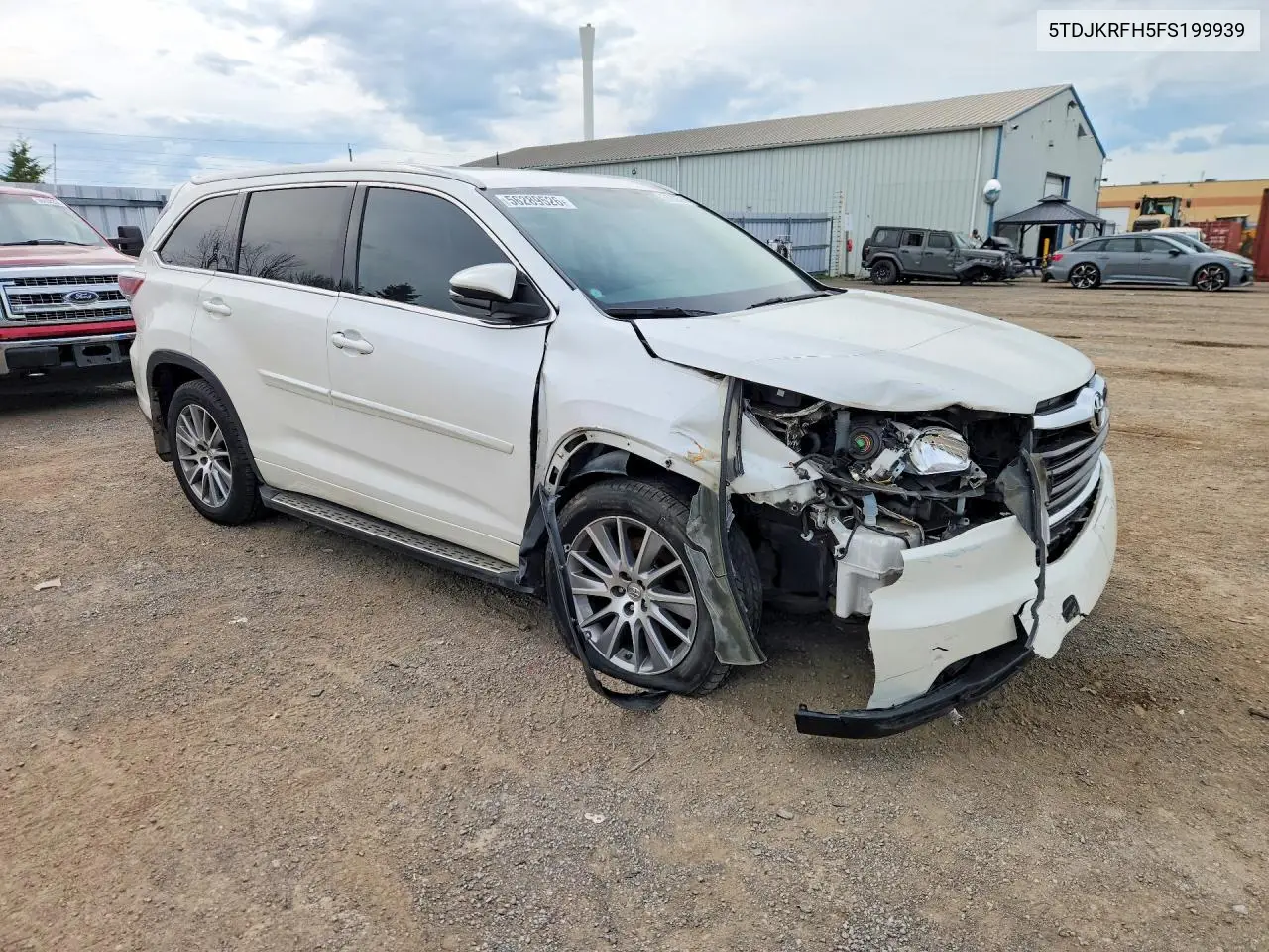2015 Toyota Highlander Xle VIN: 5TDJKRFH5FS199939 Lot: 56289526
