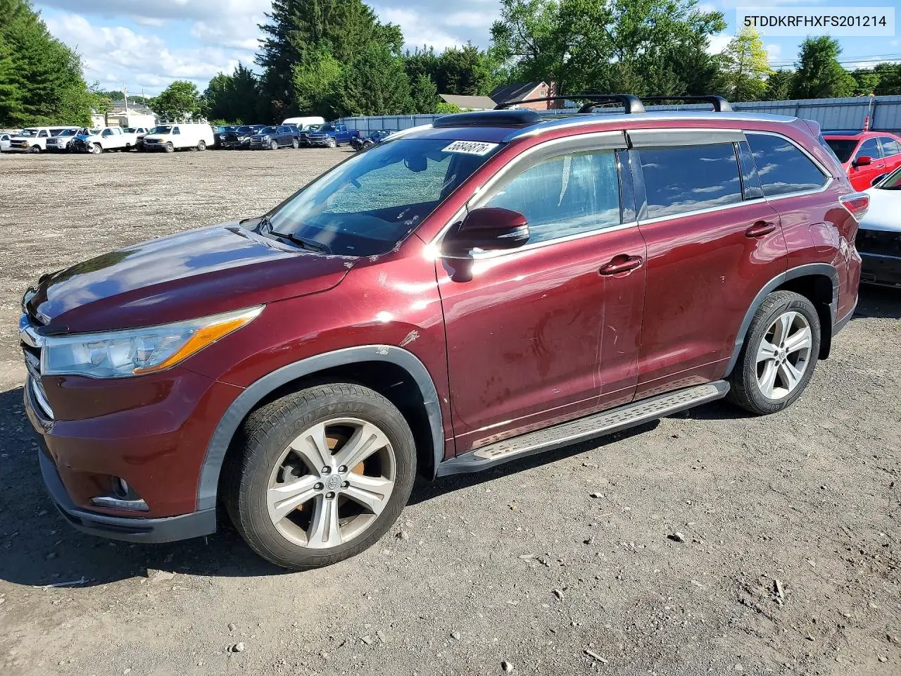 2015 Toyota Highlander Limited VIN: 5TDDKRFHXFS201214 Lot: 56846876