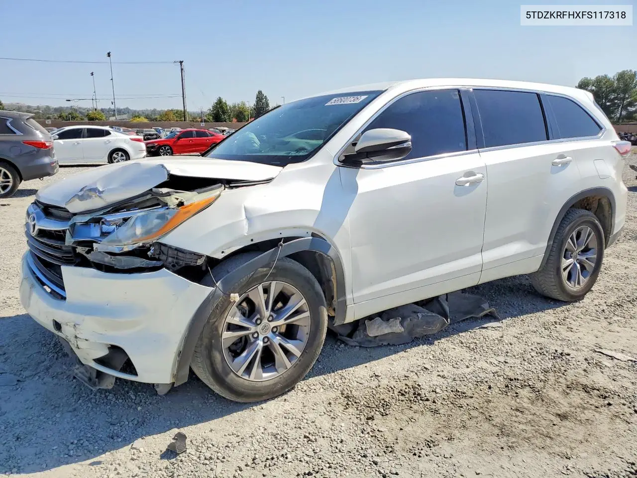 2015 Toyota Highlander Le Plus VIN: 5TDZKRFHXFS117318 Lot: 58600736