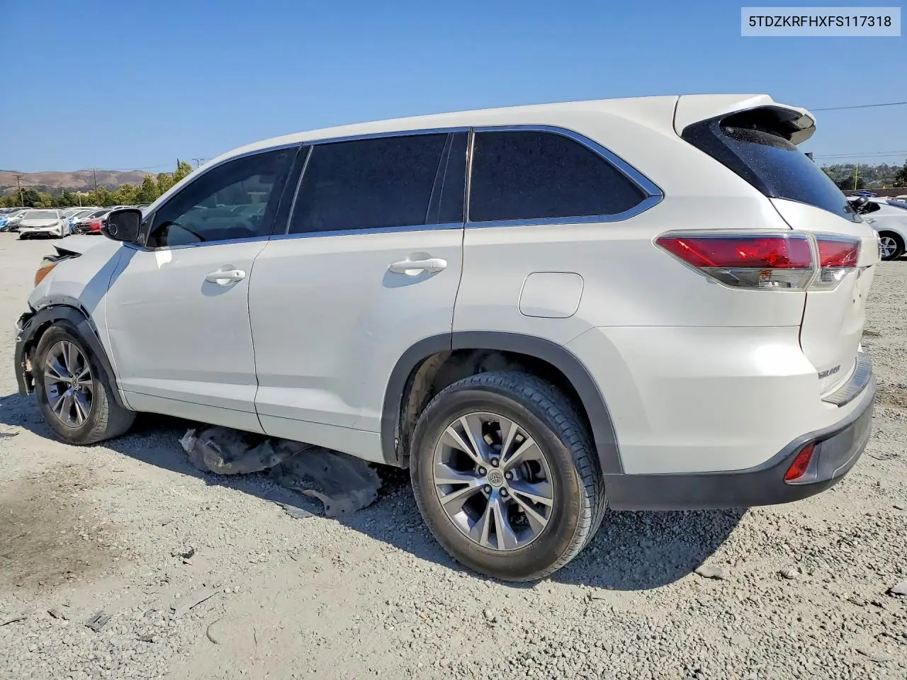 2015 Toyota Highlander Le Plus VIN: 5TDZKRFHXFS117318 Lot: 58600736