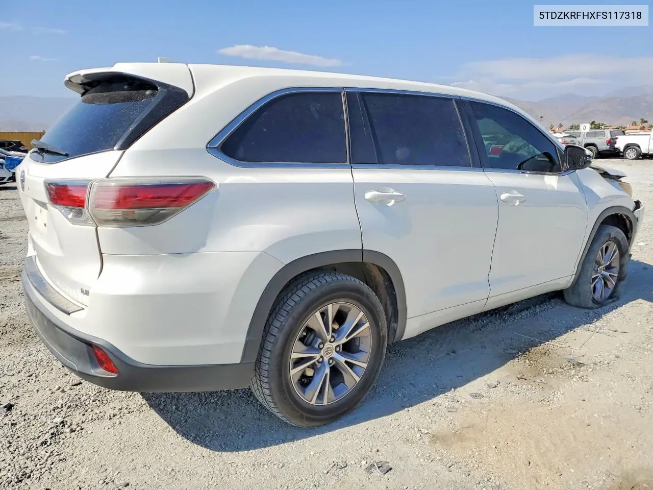 2015 Toyota Highlander Le Plus VIN: 5TDZKRFHXFS117318 Lot: 58600736