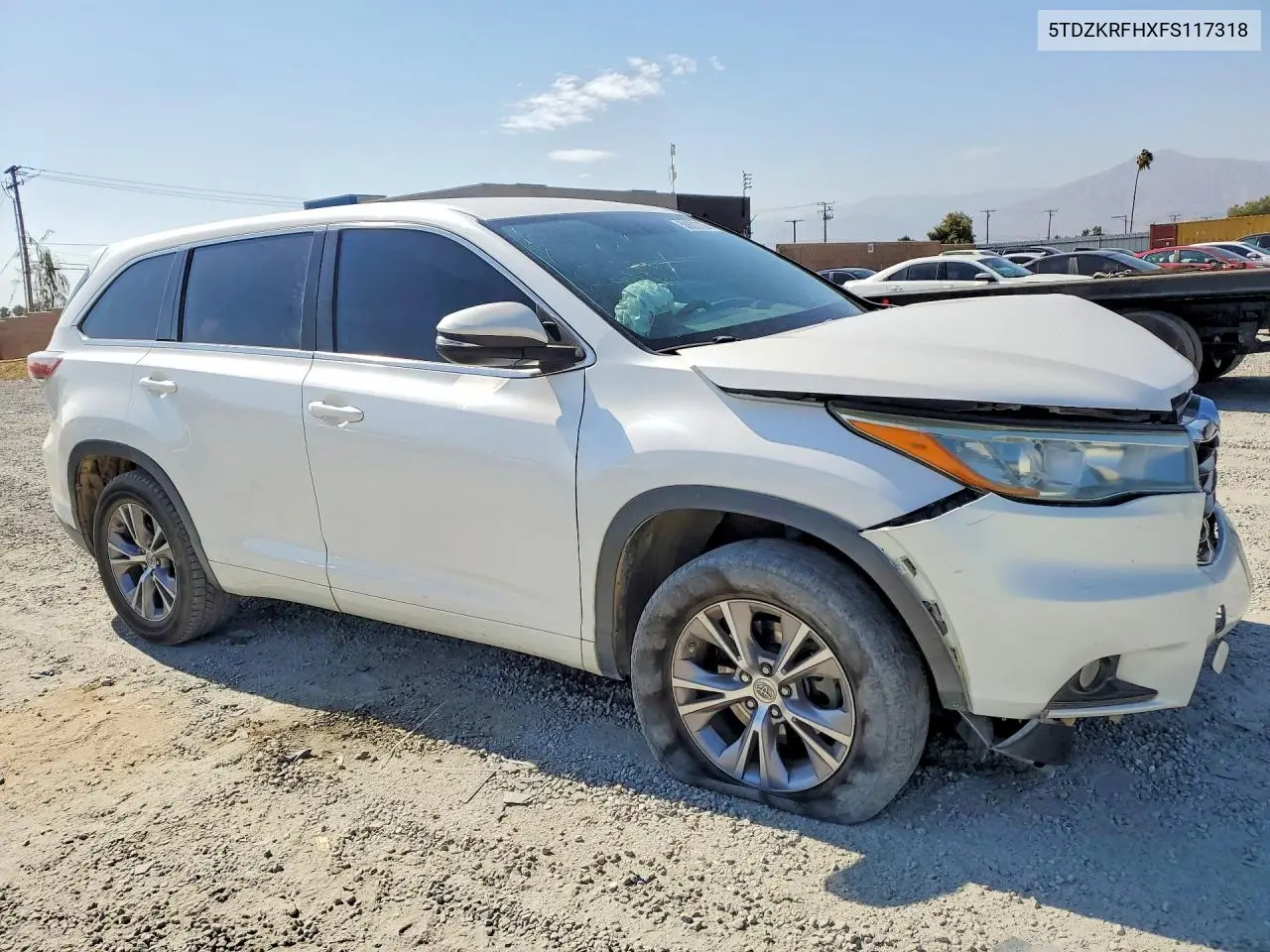 2015 Toyota Highlander Le Plus VIN: 5TDZKRFHXFS117318 Lot: 58600736