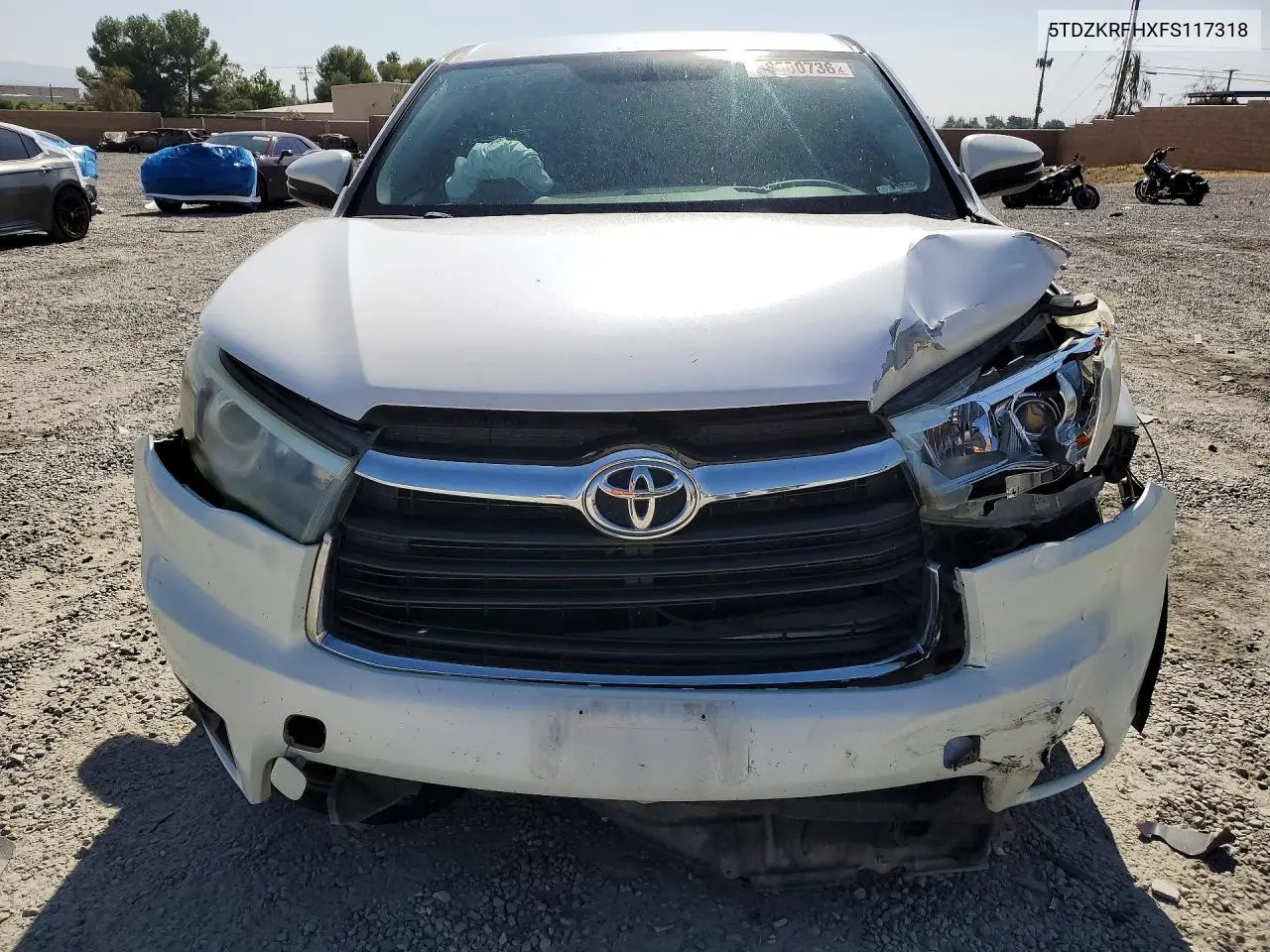 2015 Toyota Highlander Le Plus VIN: 5TDZKRFHXFS117318 Lot: 58600736