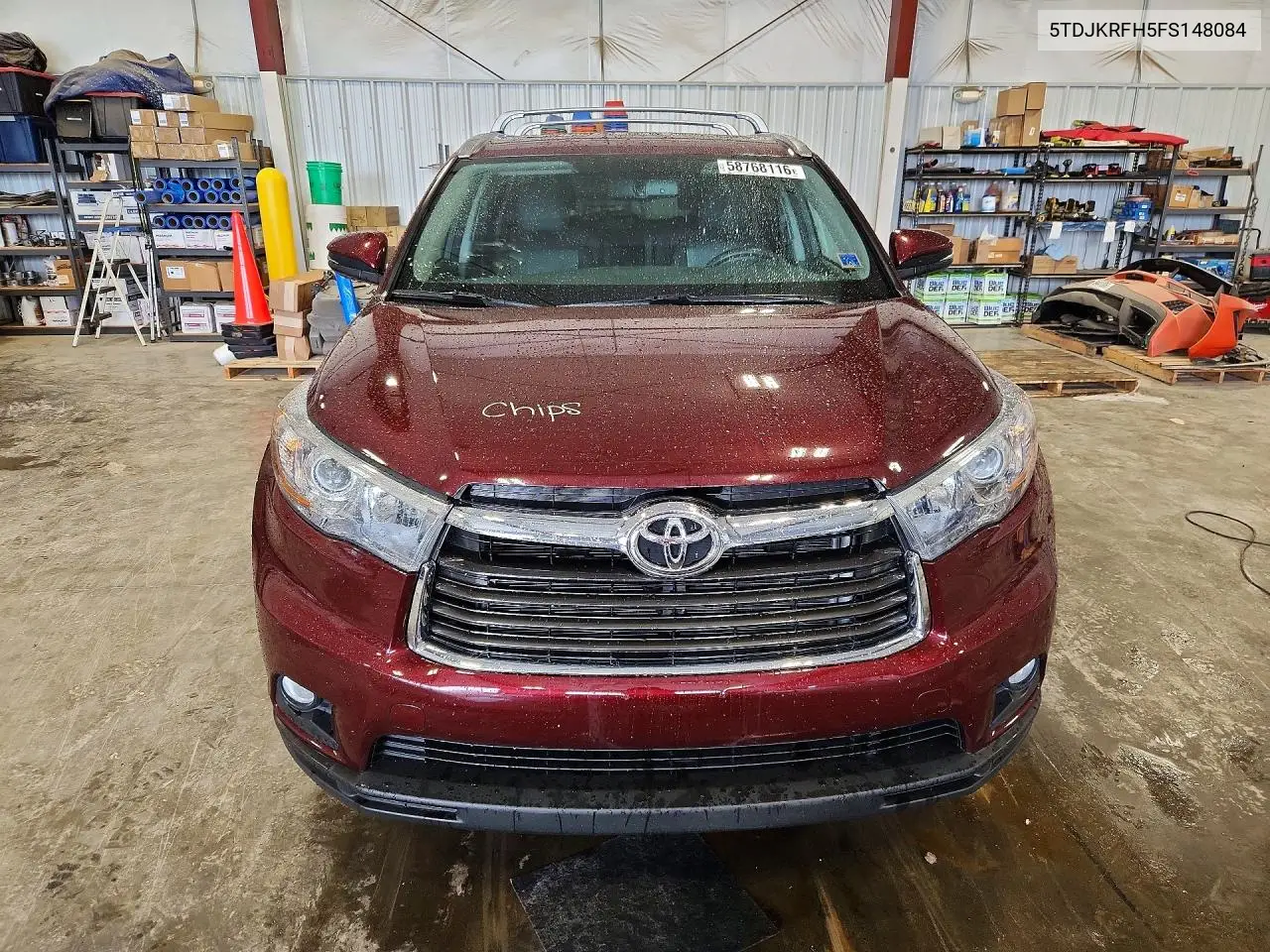 2015 Toyota Highlander Xle VIN: 5TDJKRFH5FS148084 Lot: 58768116