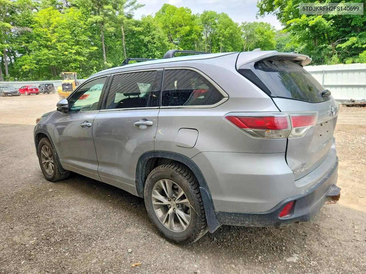 2015 Toyota Highlander Xle VIN: 5TDJKRFH2FS140699 Lot: 59158926