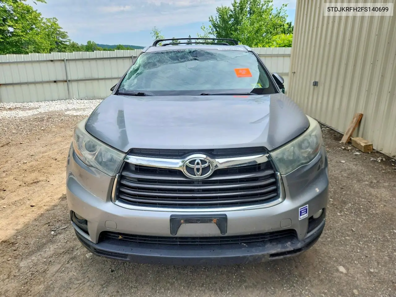 2015 Toyota Highlander Xle VIN: 5TDJKRFH2FS140699 Lot: 59158926