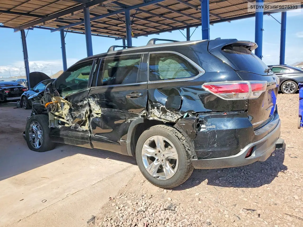 2015 Toyota Highlander Limited VIN: 5TDYKRFH9FS075333 Lot: 60717566