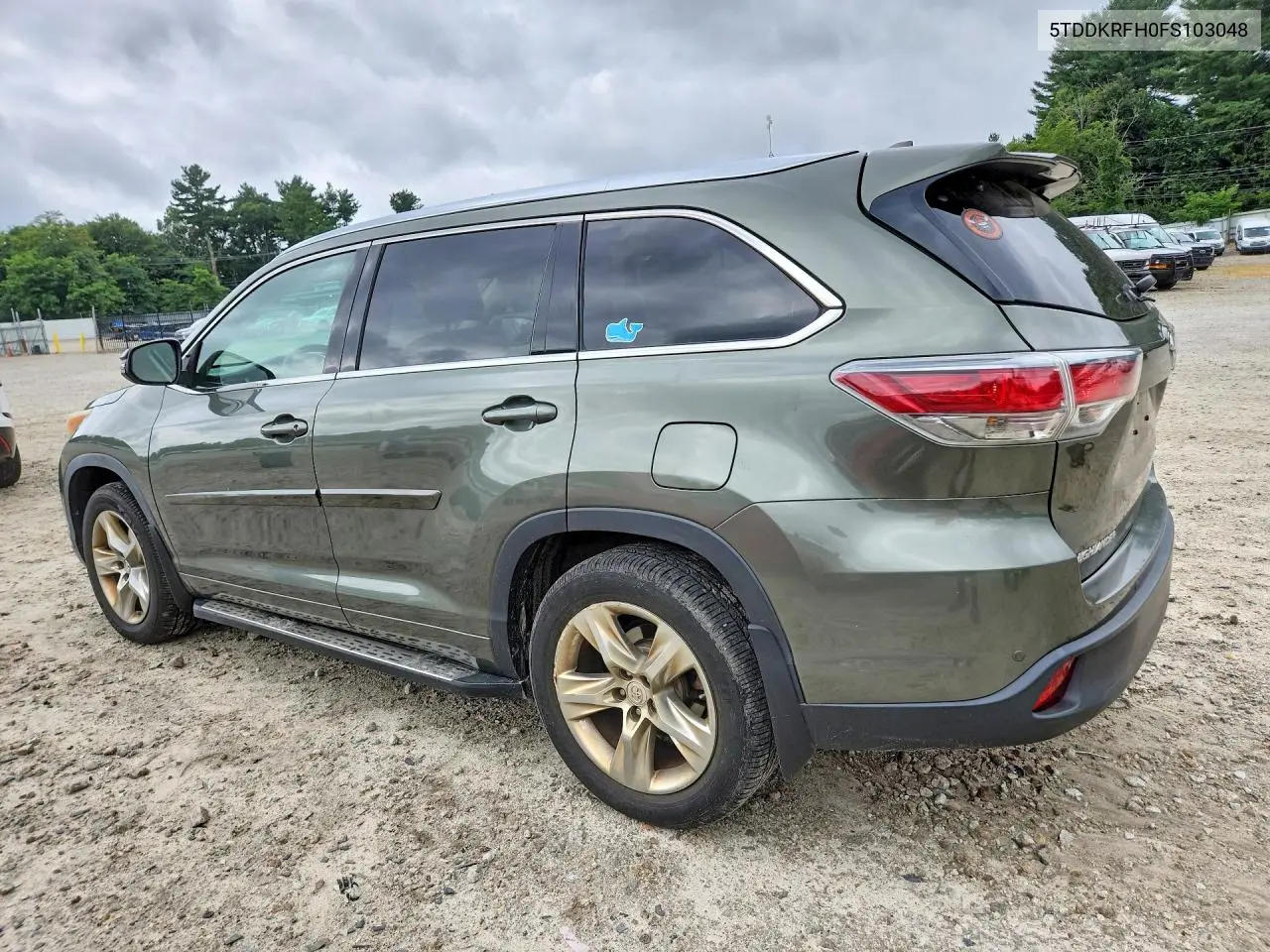 2015 Toyota Highlander Limited VIN: 5TDDKRFH0FS103048 Lot: 60928596
