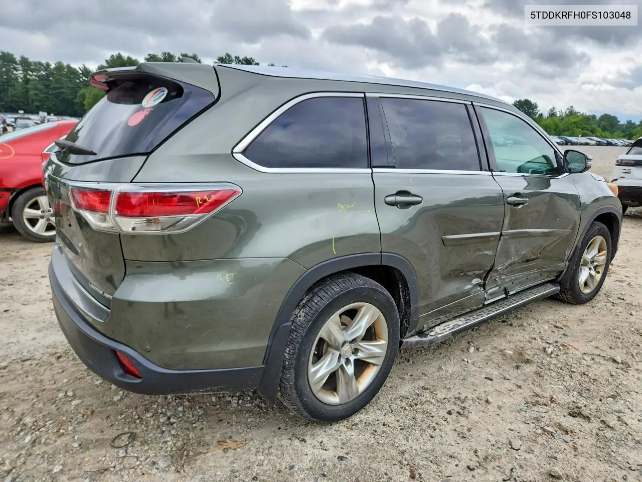 2015 Toyota Highlander Limited VIN: 5TDDKRFH0FS103048 Lot: 60928596