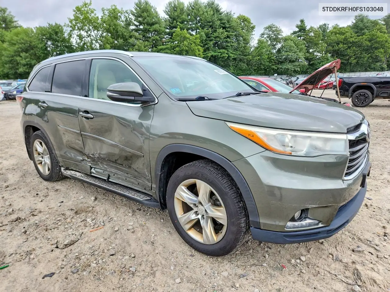 2015 Toyota Highlander Limited VIN: 5TDDKRFH0FS103048 Lot: 60928596