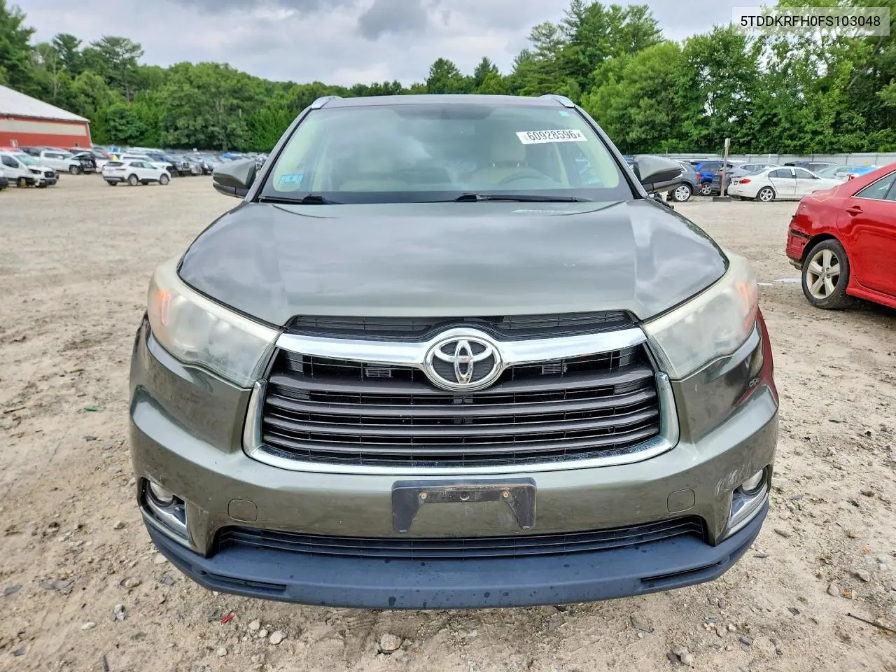 2015 Toyota Highlander Limited VIN: 5TDDKRFH0FS103048 Lot: 60928596