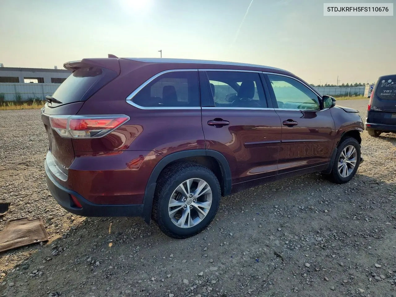 2015 Toyota Highlander Xle VIN: 5TDJKRFH5FS110676 Lot: 60941756