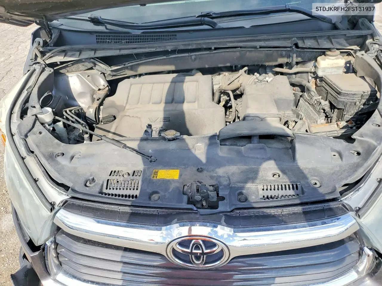 2015 Toyota Highlander Xle VIN: 5TDJKRFH2FS131937 Lot: 61793226