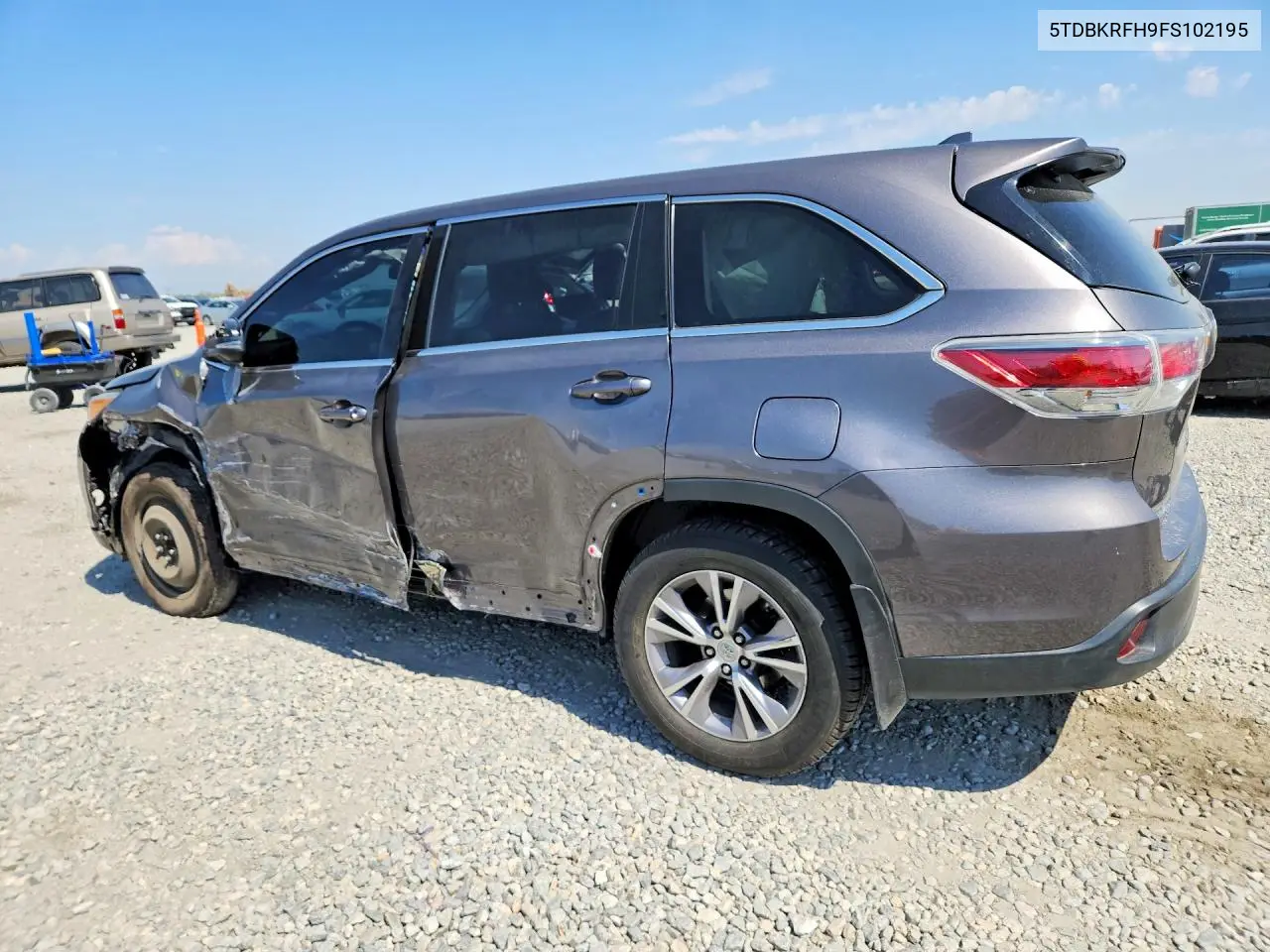 2015 Toyota Highlander Le Plus VIN: 5TDBKRFH9FS102195 Lot: 61880056