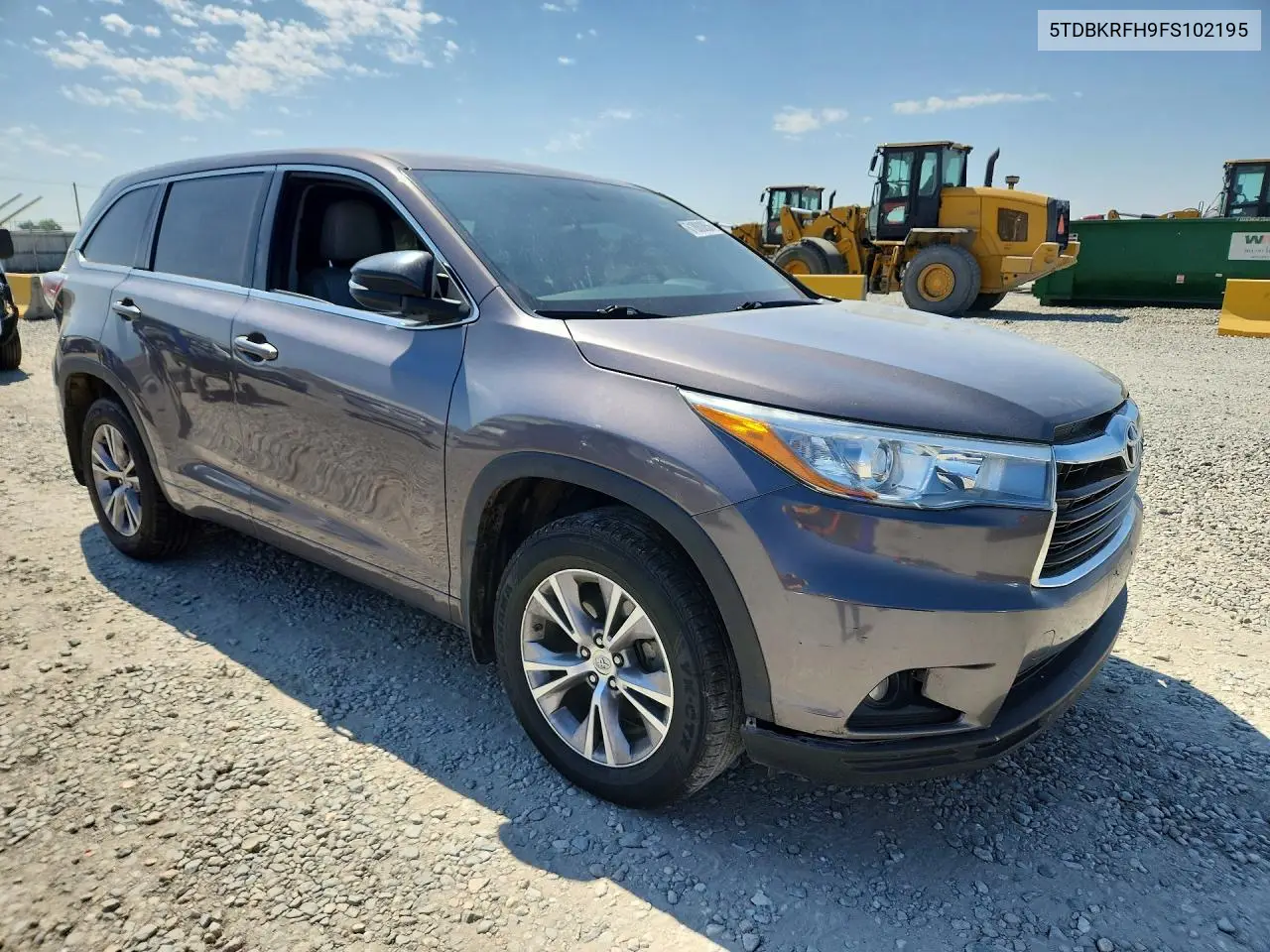 2015 Toyota Highlander Le Plus VIN: 5TDBKRFH9FS102195 Lot: 61880056