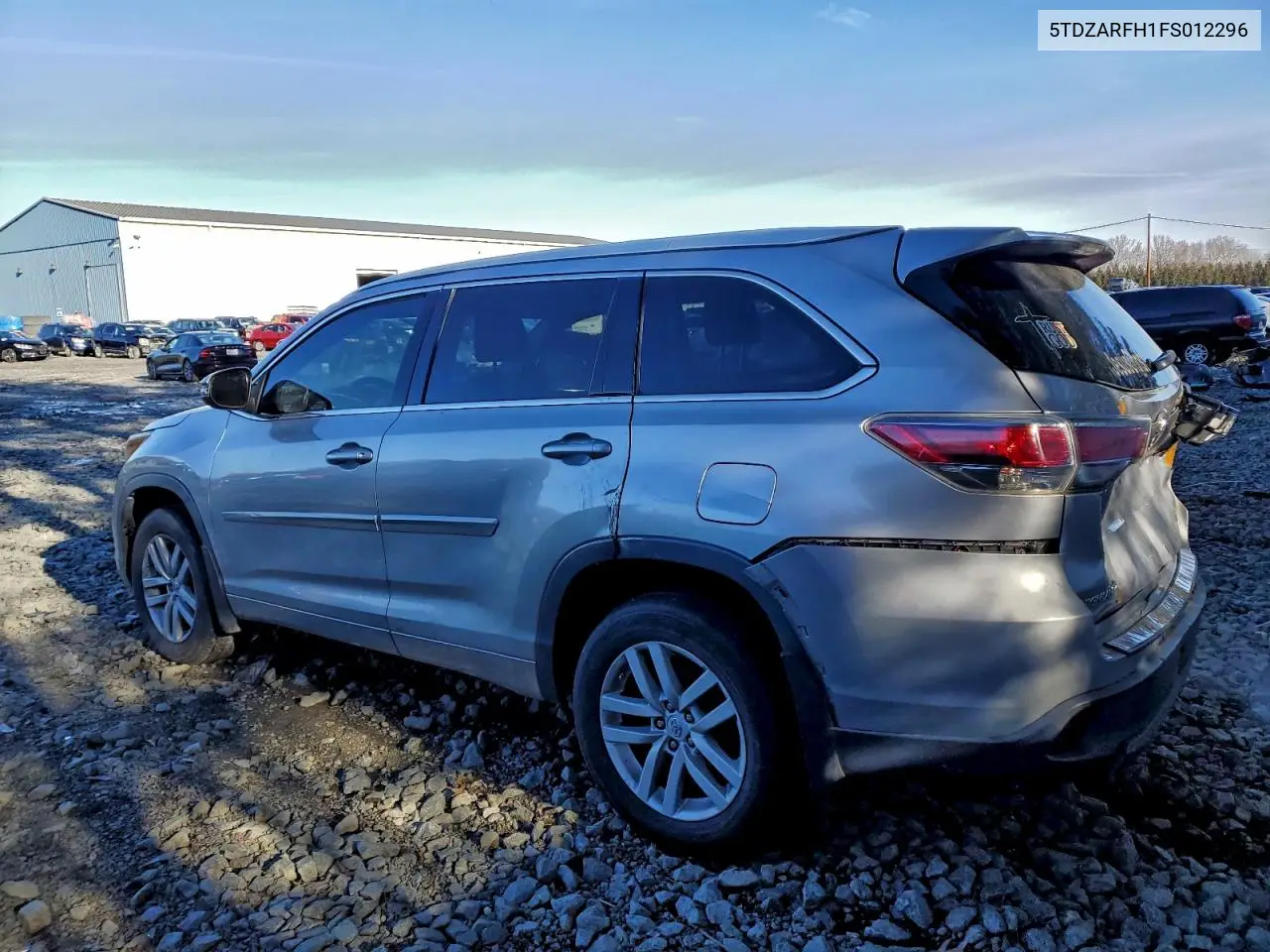 5TDZARFH1FS012296 2015 Toyota Highlander Le