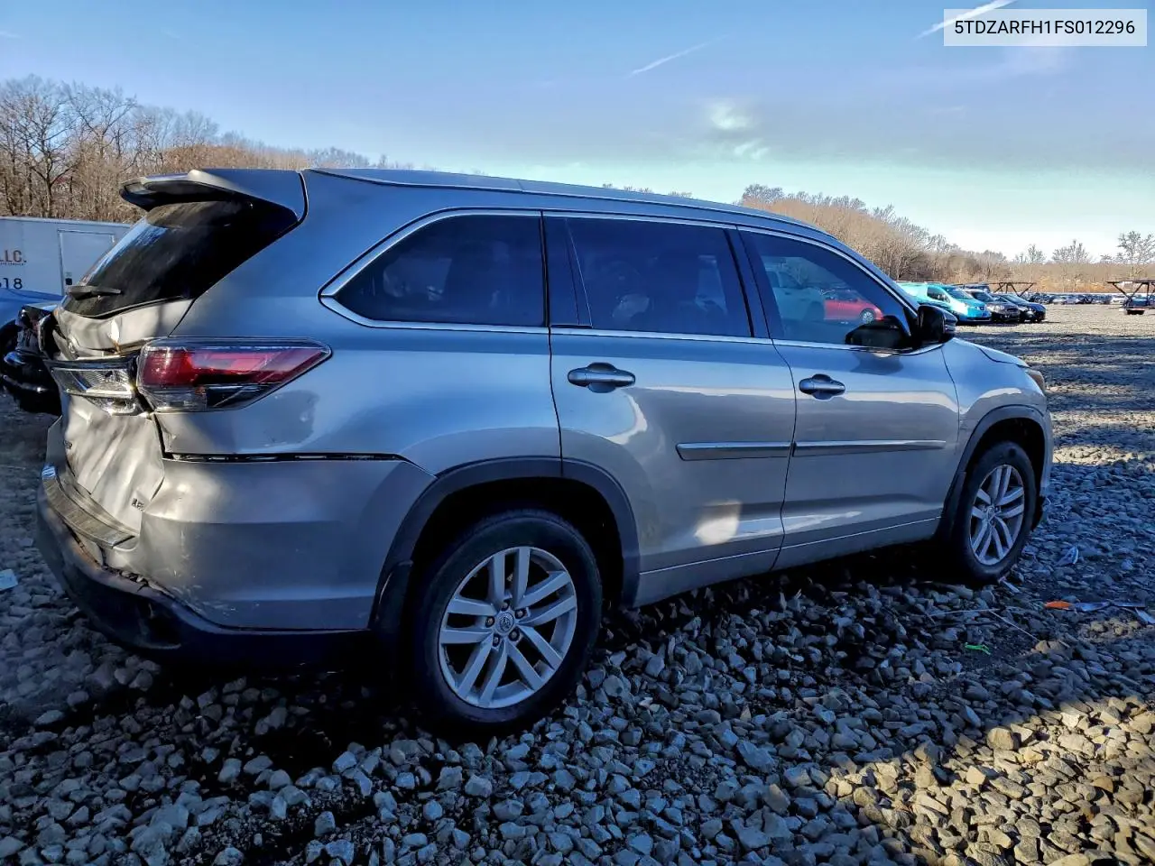5TDZARFH1FS012296 2015 Toyota Highlander Le