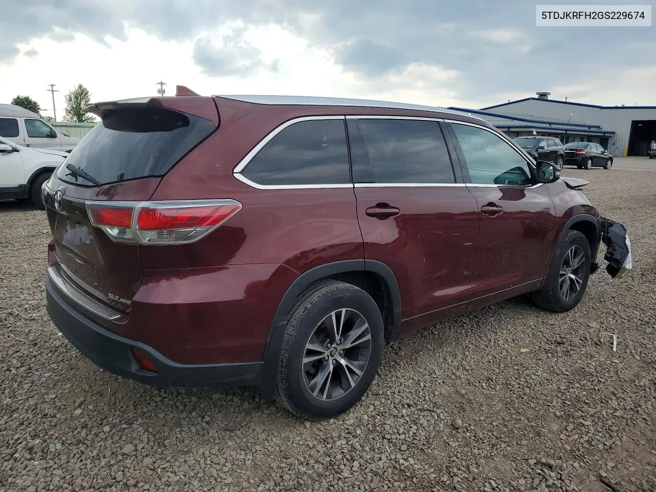 2016 Toyota Highlander Xle VIN: 5TDJKRFH2GS229674 Lot: 59235136