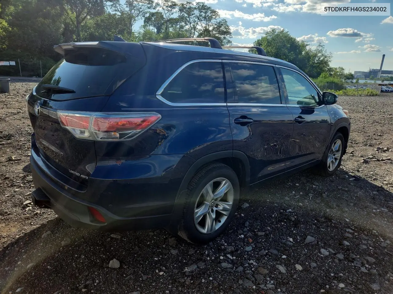 2016 Toyota Highlander Limited VIN: 5TDDKRFH4GS234002 Lot: 60548576