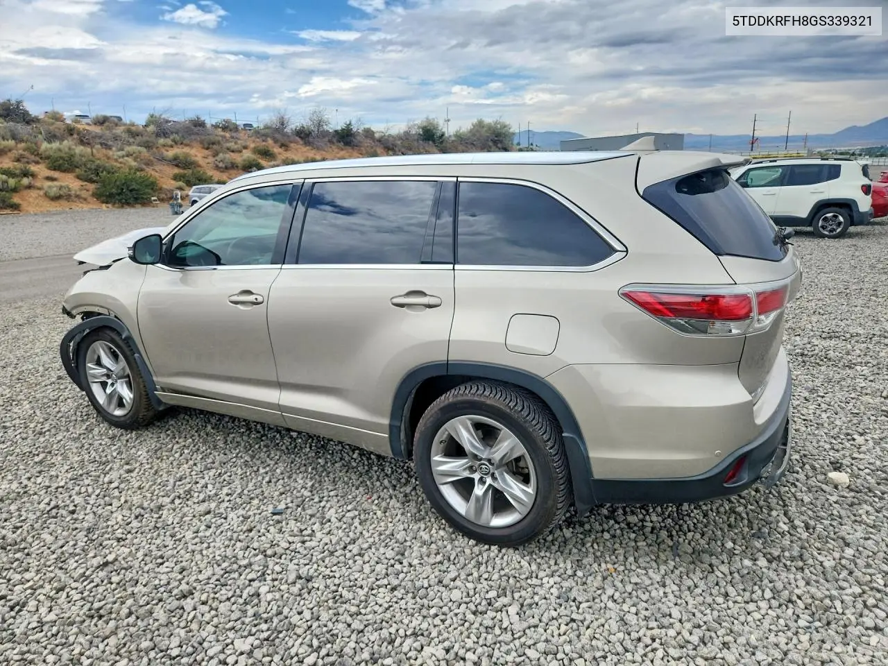 2016 Toyota Highlander Limited Platinum VIN: 5TDDKRFH8GS339321 Lot: 60618796