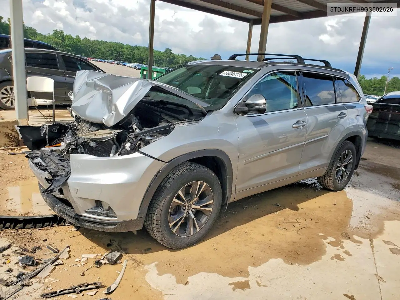 2016 Toyota Highlander VIN: 5TDJKRFH9GS502626 Lot: 60949126
