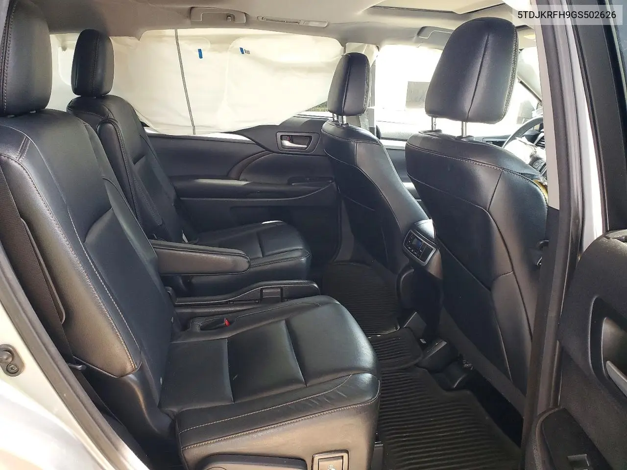 2016 Toyota Highlander VIN: 5TDJKRFH9GS502626 Lot: 60949126