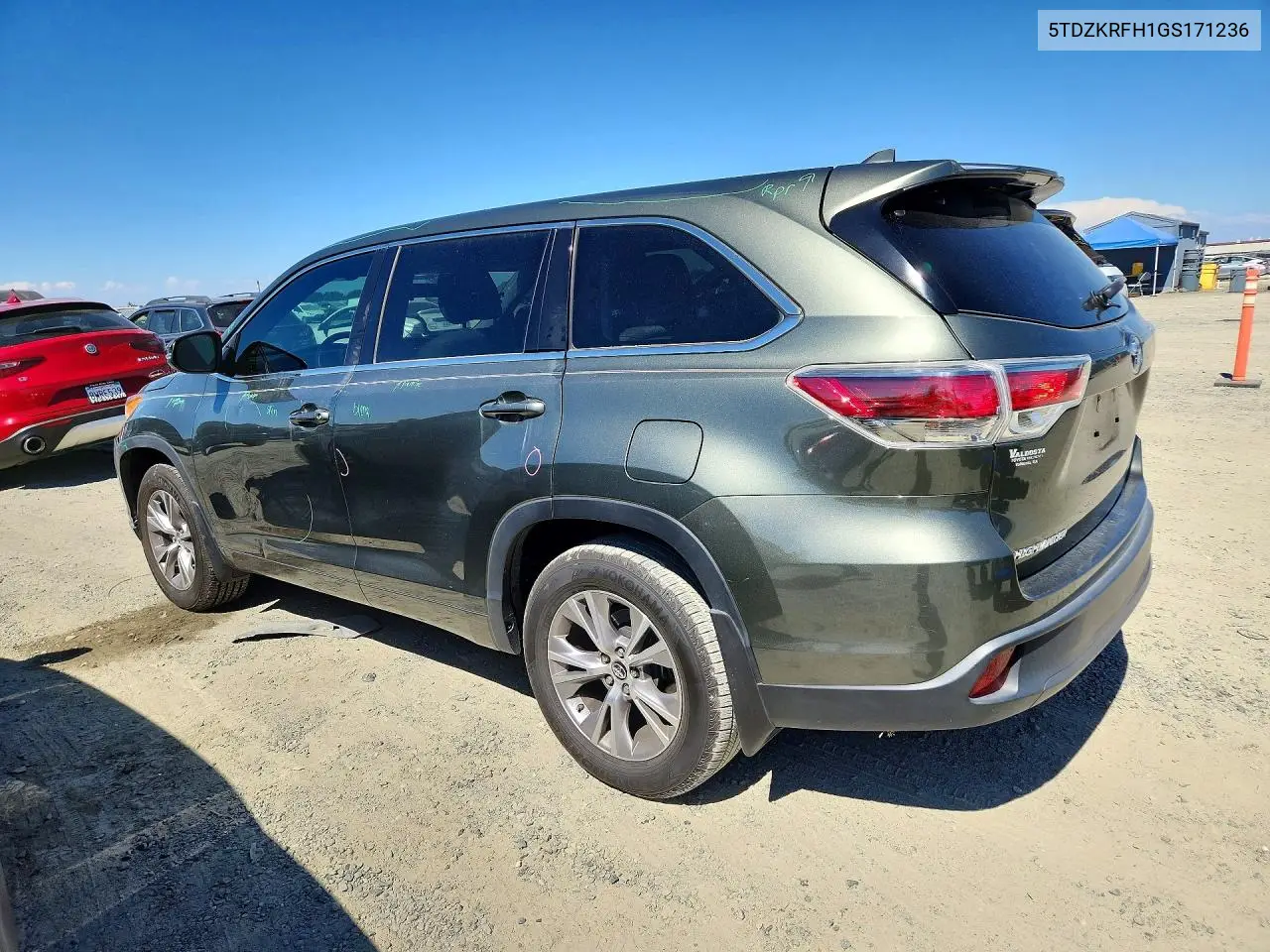 2016 Toyota Highlander Le Plus VIN: 5TDZKRFH1GS171236 Lot: 61033986