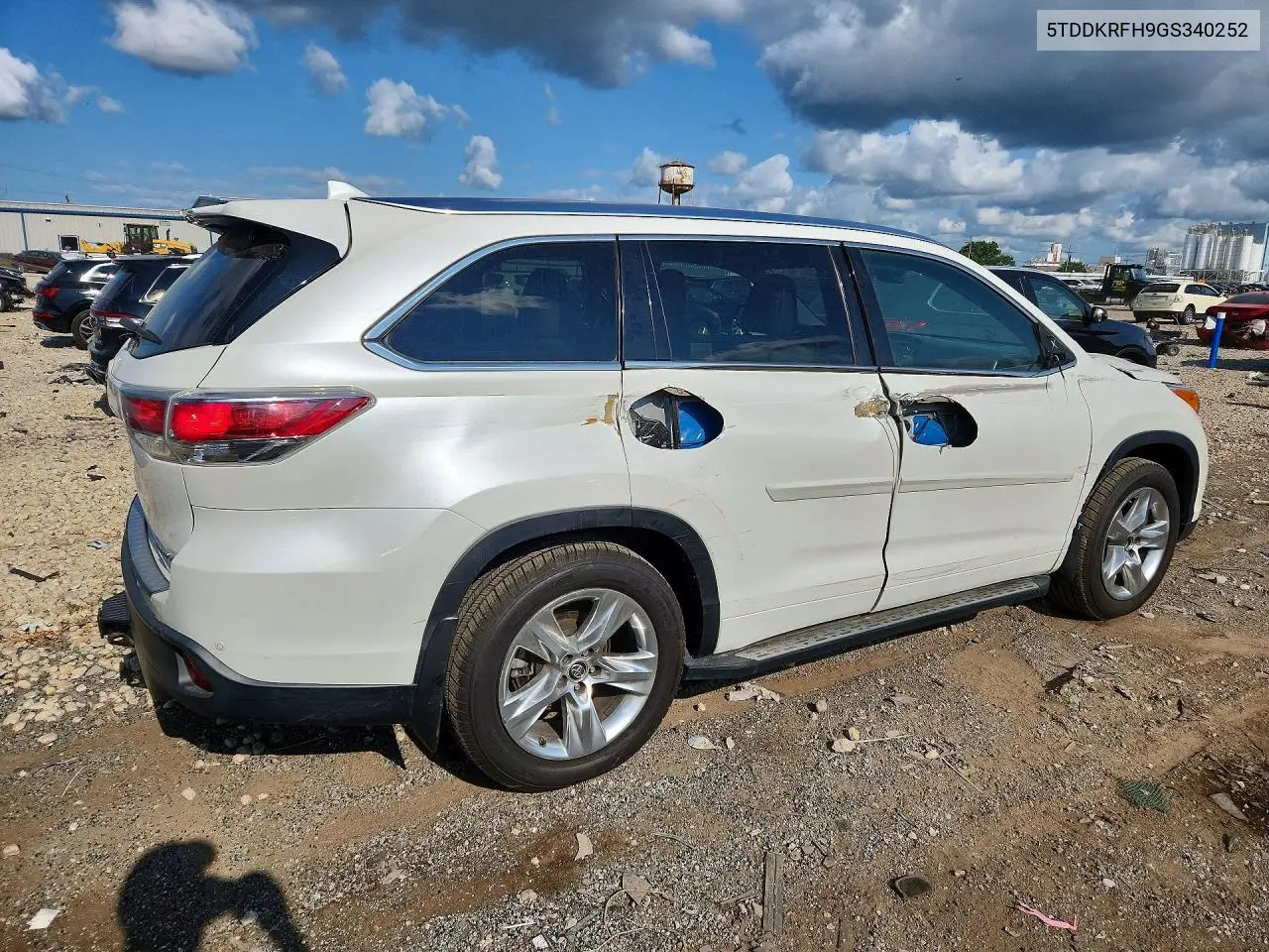 2016 Toyota Highlander Limited Platinum VIN: 5TDDKRFH9GS340252 Lot: 61689466