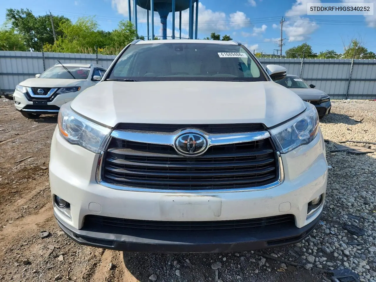 2016 Toyota Highlander Limited Platinum VIN: 5TDDKRFH9GS340252 Lot: 61689466