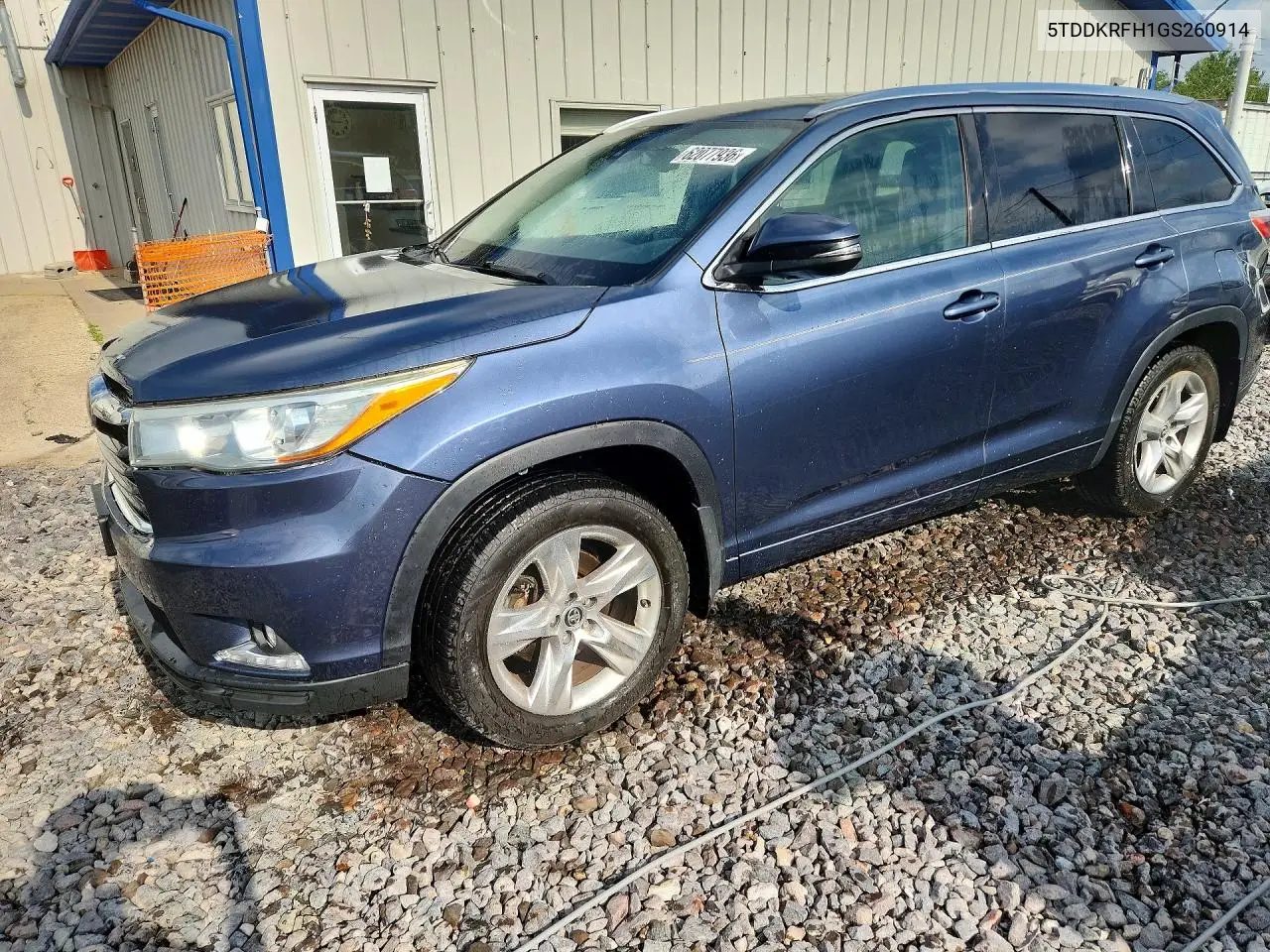 2016 Toyota Highlander Limited VIN: 5TDDKRFH1GS260914 Lot: 62077936