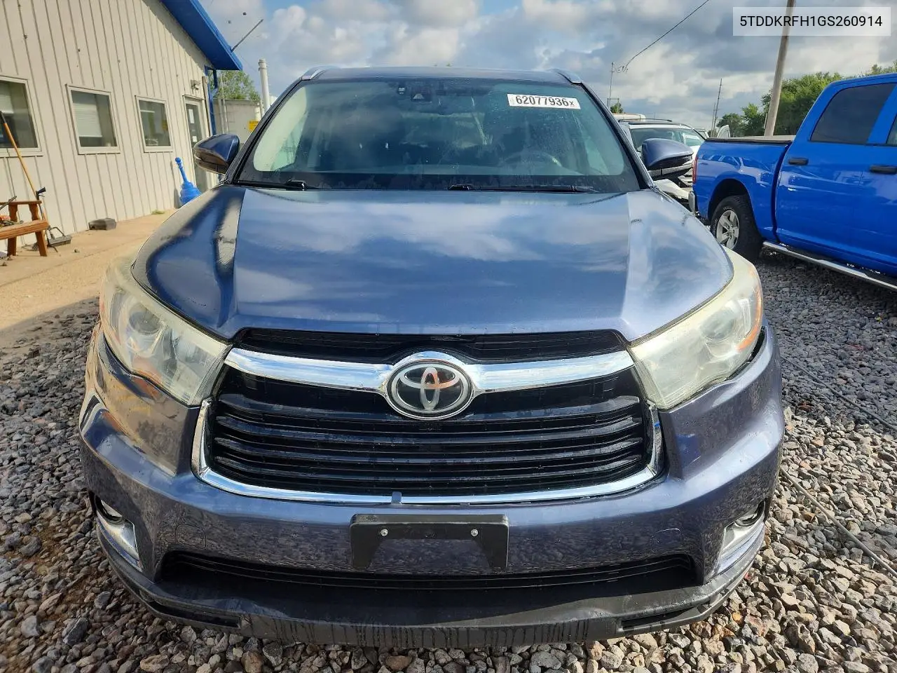 2016 Toyota Highlander Limited VIN: 5TDDKRFH1GS260914 Lot: 62077936