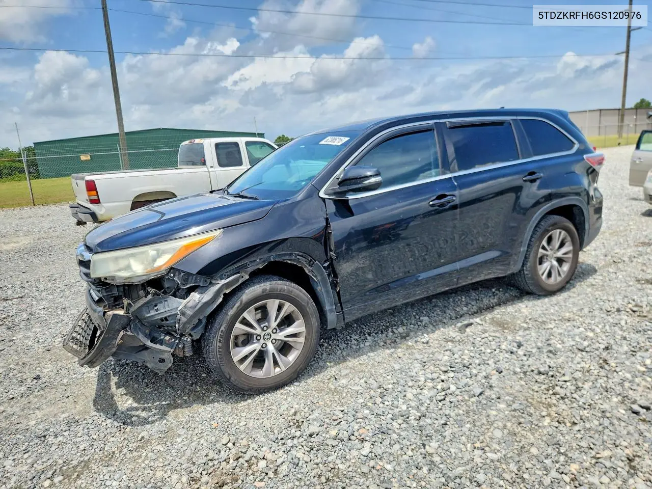 2016 Toyota Highlander Le Plus VIN: 5TDZKRFH6GS120976 Lot: 62385216