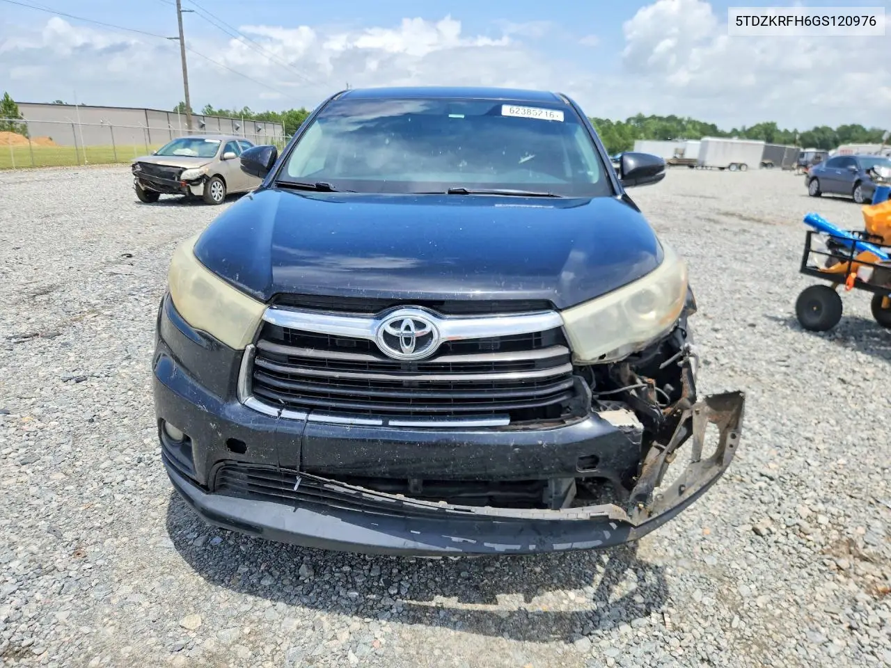 2016 Toyota Highlander Le Plus VIN: 5TDZKRFH6GS120976 Lot: 62385216