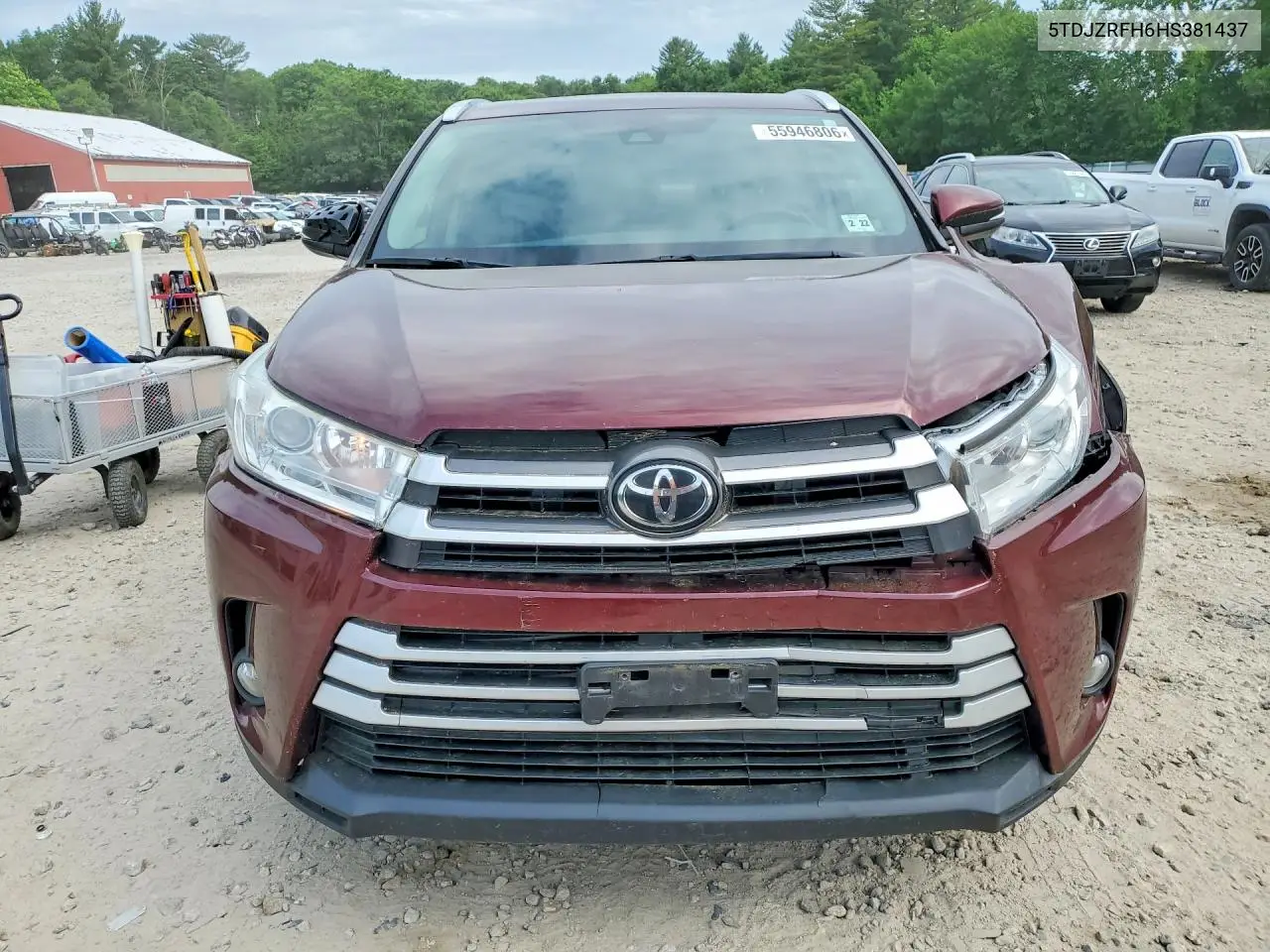 2017 Toyota Highlander Xle VIN: 5TDJZRFH6HS381437 Lot: 55946806
