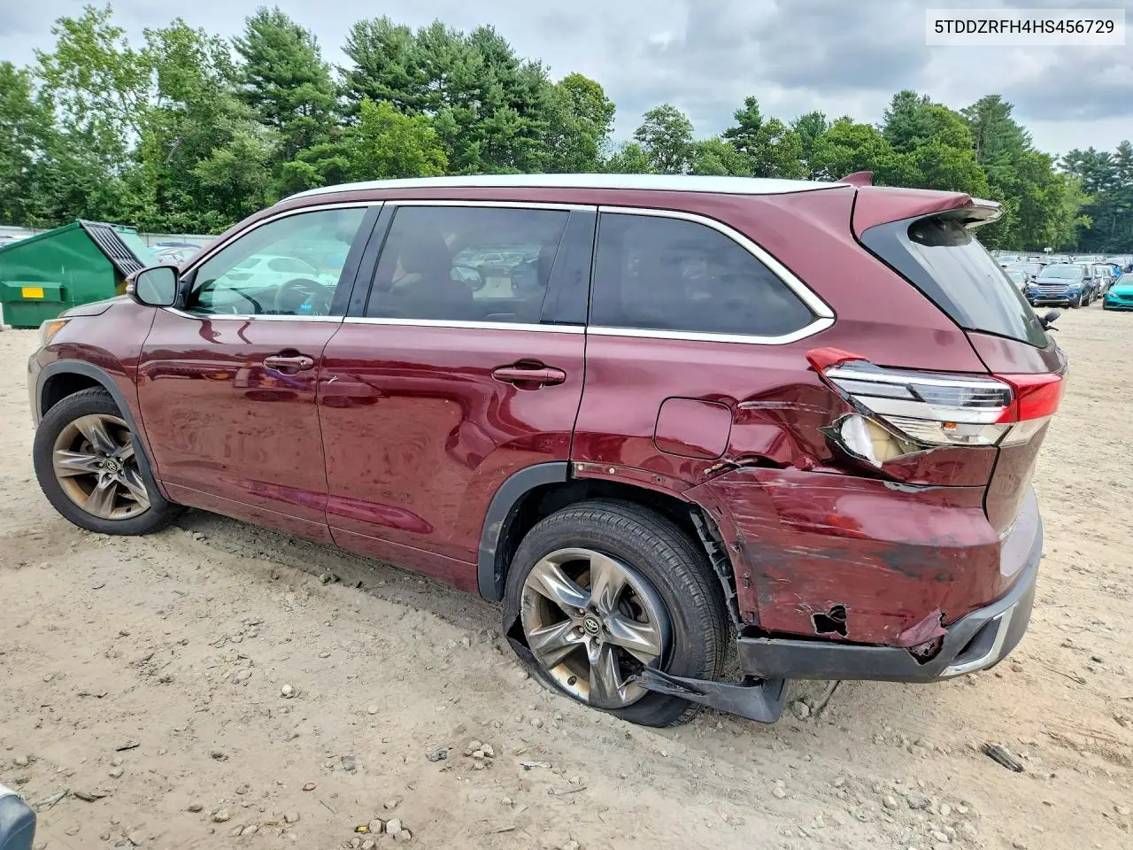 2017 Toyota Highlander Limited Platinum VIN: 5TDDZRFH4HS456729 Lot: 61222216