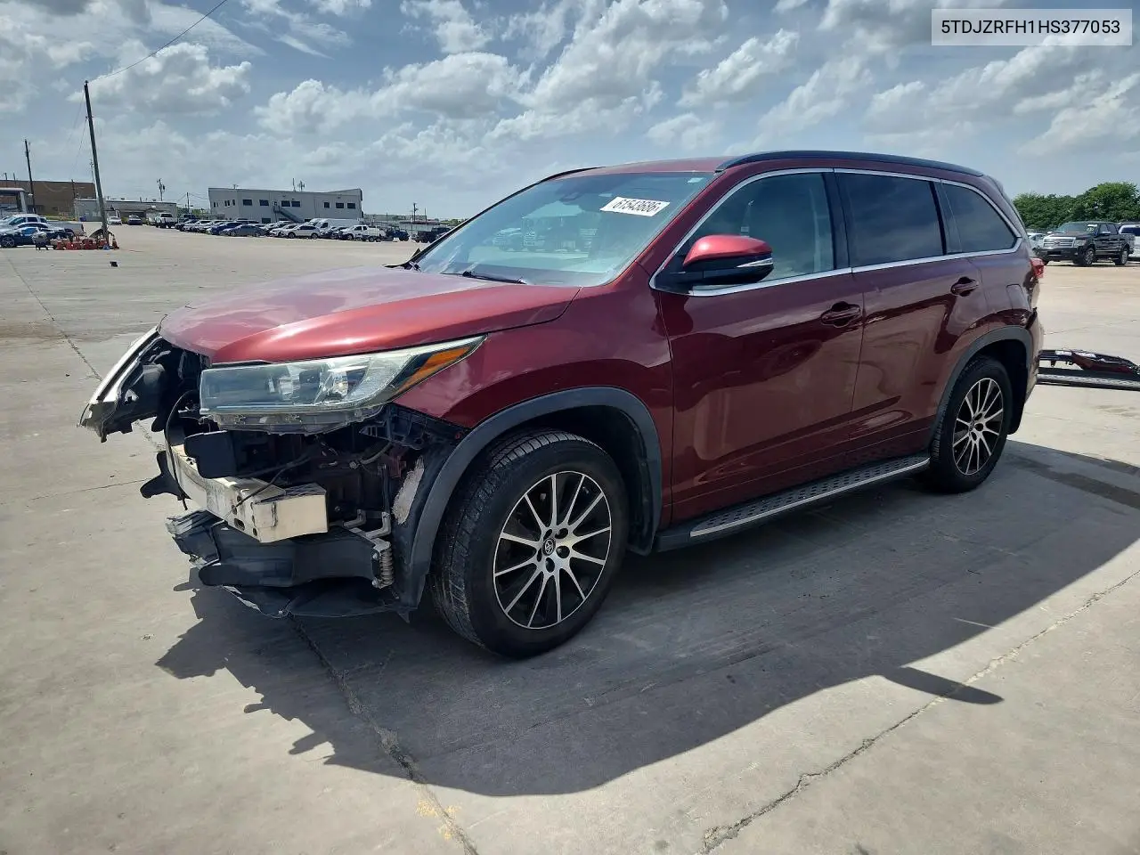 2017 Toyota Highlander Se VIN: 5TDJZRFH1HS377053 Lot: 61543686