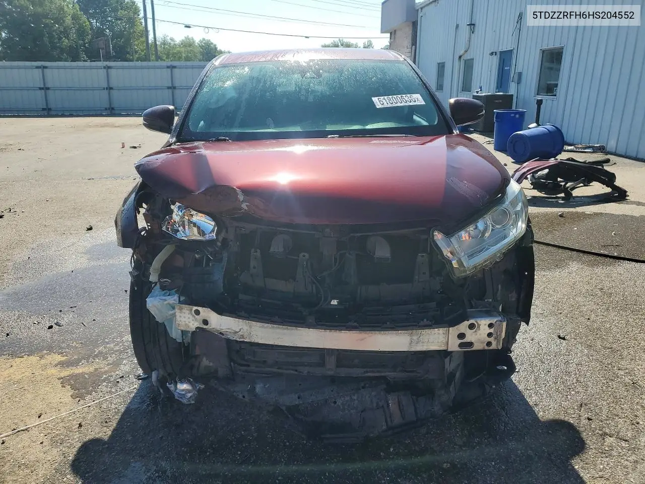 2017 Toyota Highlander Le Plus VIN: 5TDZZRFH6HS204552 Lot: 61800636