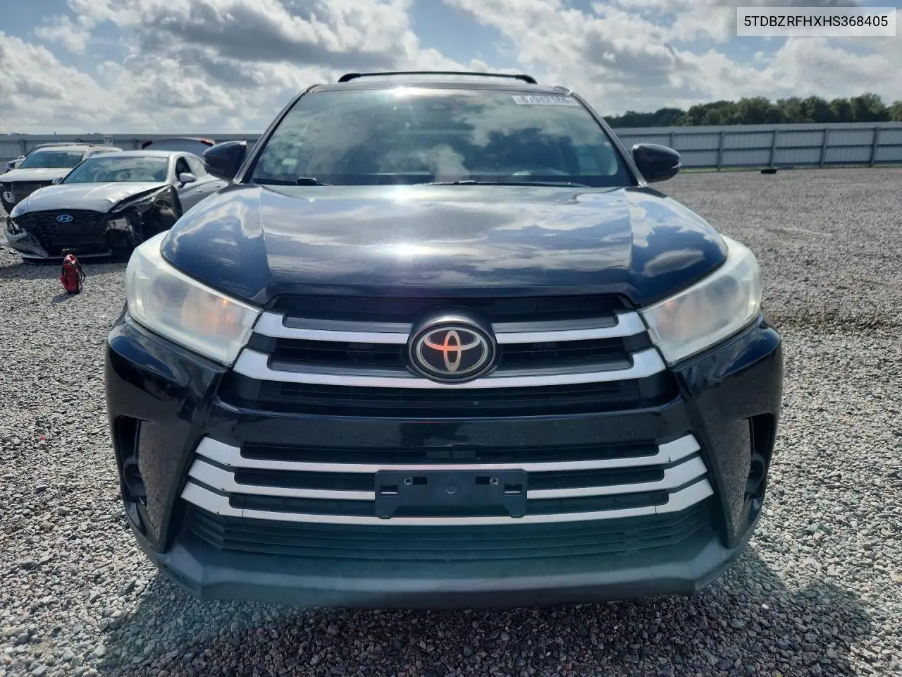 2017 Toyota Highlander Le VIN: 5TDBZRFHXHS368405 Lot: 61942186