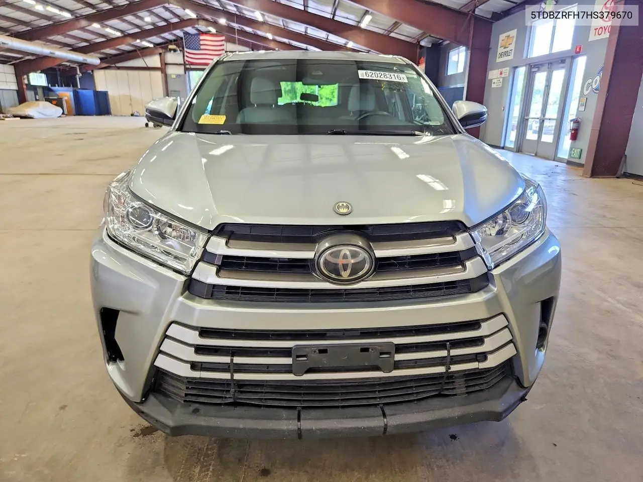 2017 Toyota Highlander Le VIN: 5TDBZRFH7HS379670 Lot: 62028316