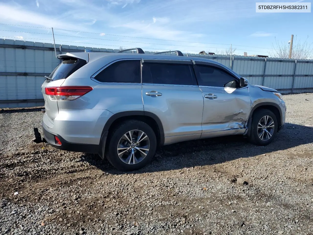 5TDBZRFH5HS382311 2017 Toyota Highlander Le