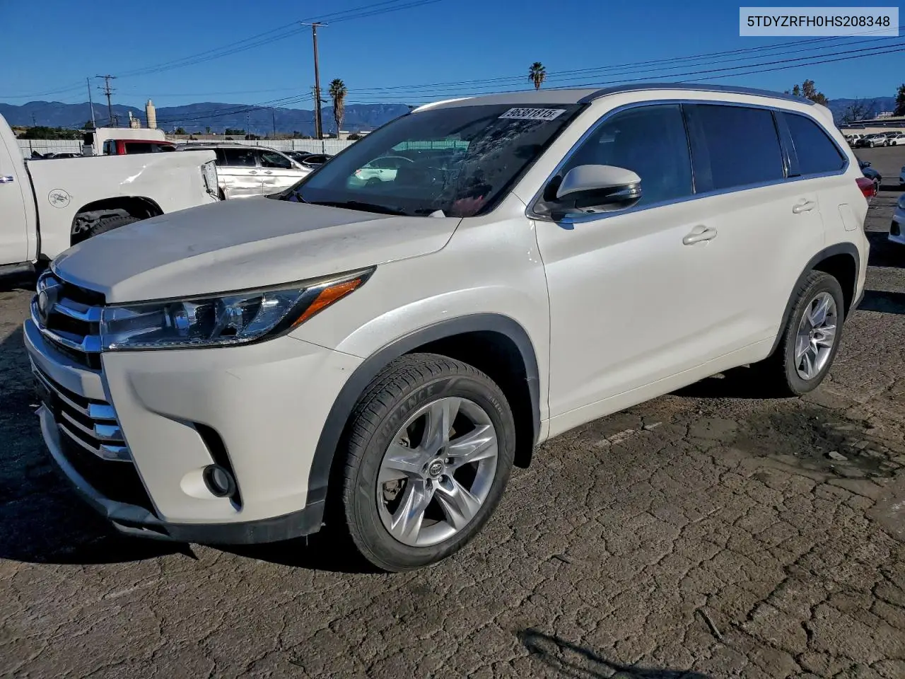 5TDYZRFH0HS208348 2017 Toyota Highlander Limited
