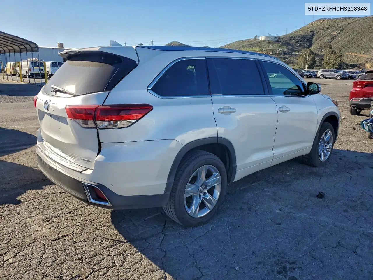 5TDYZRFH0HS208348 2017 Toyota Highlander Limited