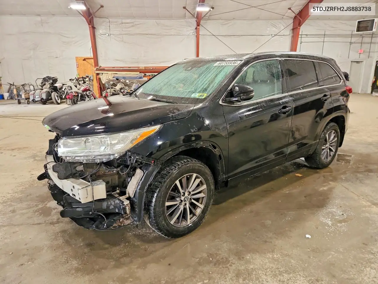2018 Toyota Highlander Xle VIN: 5TDJZRFH2JS883738 Lot: 60755936