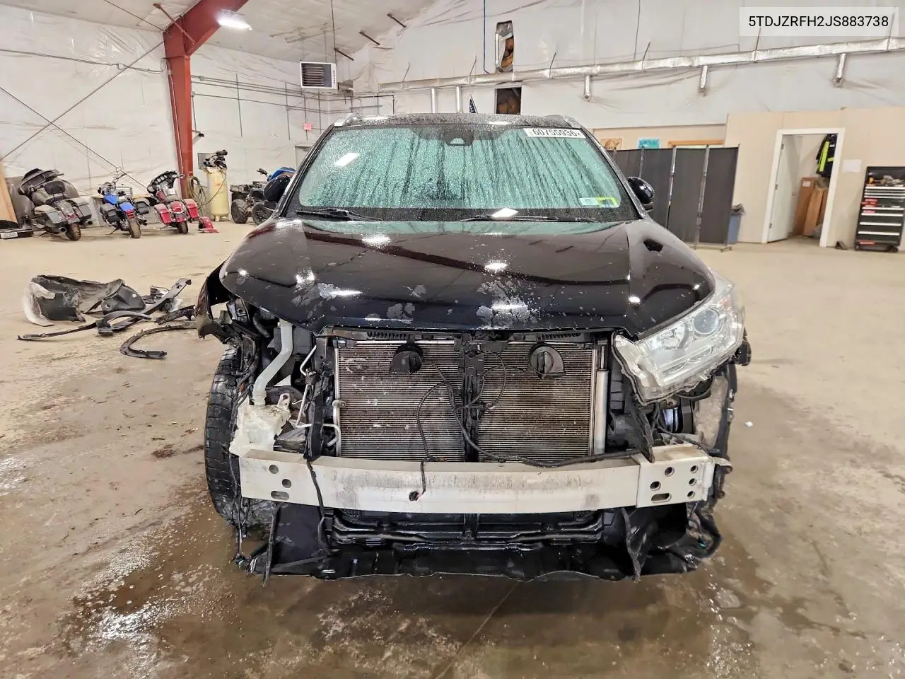 2018 Toyota Highlander Xle VIN: 5TDJZRFH2JS883738 Lot: 60755936