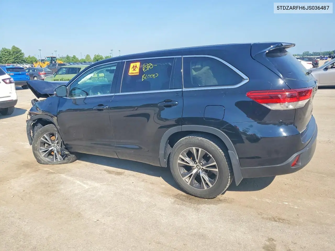 2018 Toyota Highlander Le VIN: 5TDZARFH6JS036487 Lot: 61212826