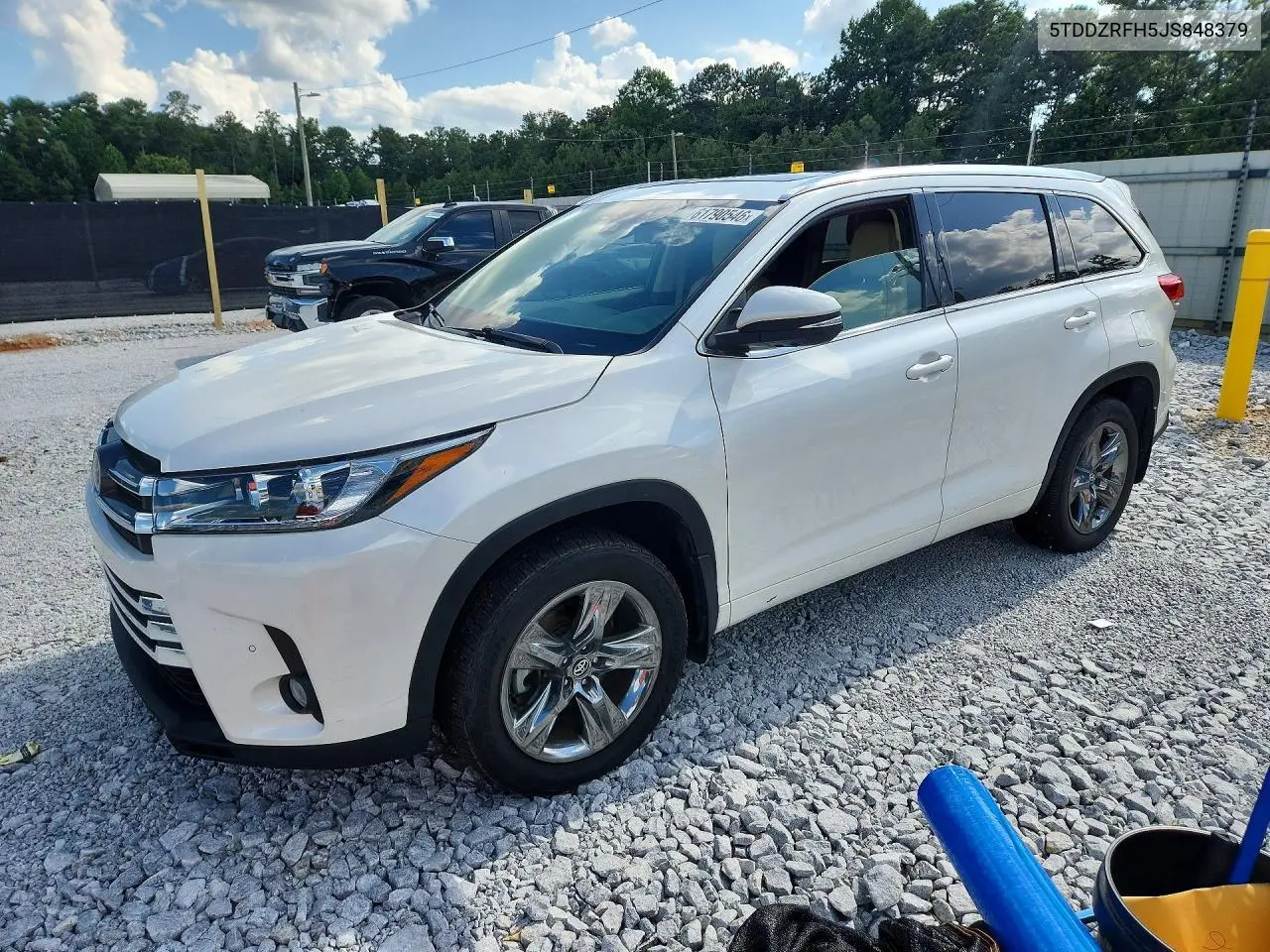 2018 Toyota Highlander Limited Platinum VIN: 5TDDZRFH5JS848379 Lot: 61790546