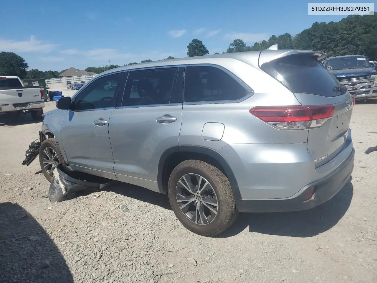 5TDZZRFH3JS279361 2018 Toyota Highlander Le